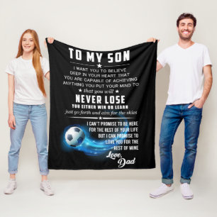 To My Son I Love You Fleece Blanket