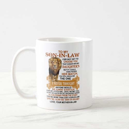 To My Son_In_Law Youre Also My Son_In_Heart  Coffee Mug