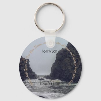 To My Son Keychain by CatherineDuran at Zazzle