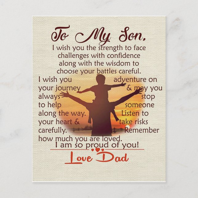 To my son | Lovely Letter To Him | Flyer (Front)