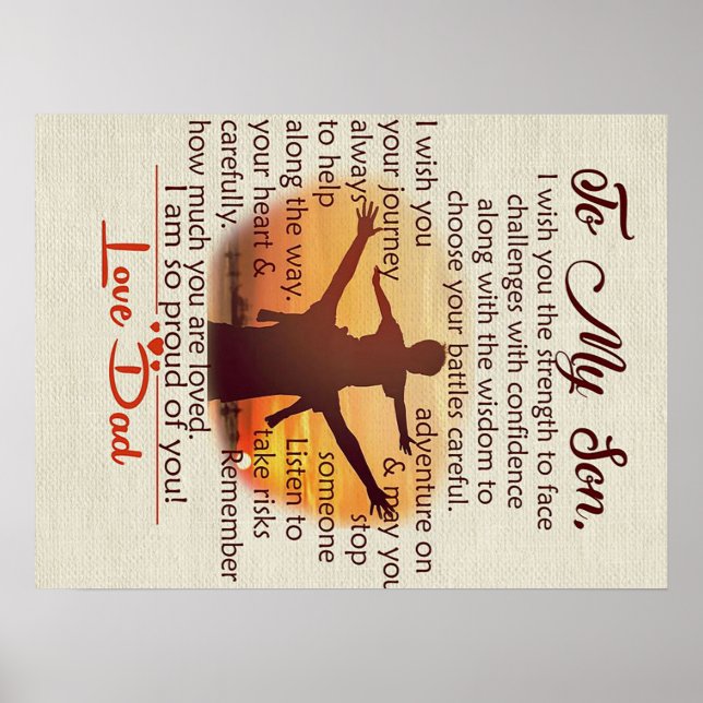 To my son | Lovely Letter To Him | Poster (Front)