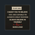 To my son throw  wood wall art<br><div class="desc">Specially for your son. Beautiful wording of encouragement.</div>
