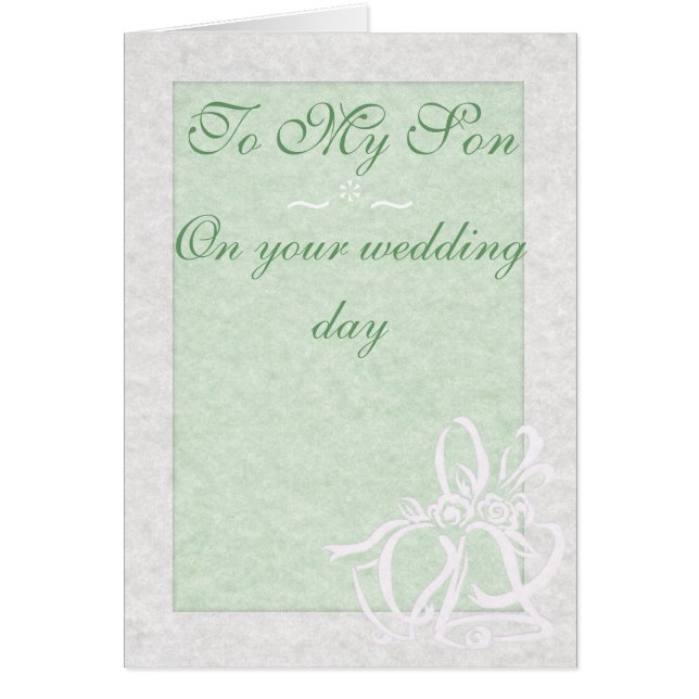 "To My Son" Wedding Card (Front)