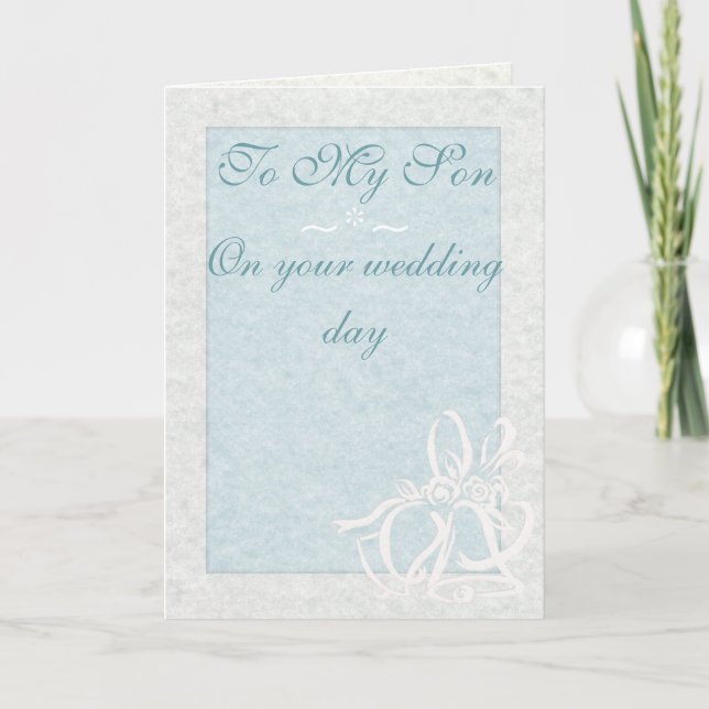 "To My Son" Wedding Card (Front)