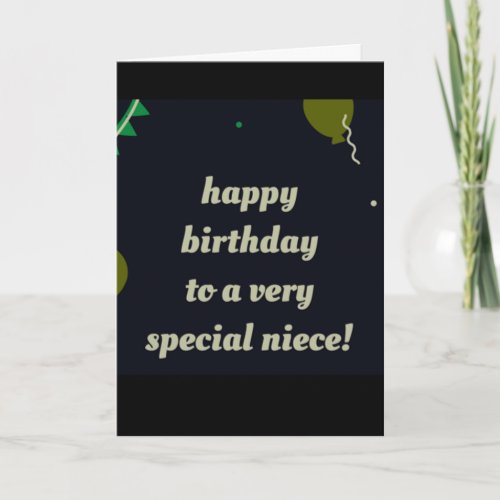 TO MY SPECIAL NIECE ON YOUR BIRTHDAY CARD