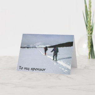 To my sponsor thank you card