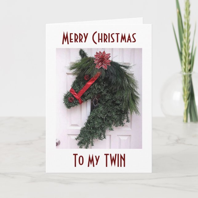 TO MY TWIN AT CHRISTMAS=SPECIAL MEMORIES HOLIDAY CARD (Front)