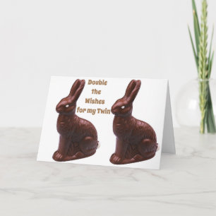 ***TO MY TWIN DOUBLE WISHES AT EASTER*** HOLIDAY CARD