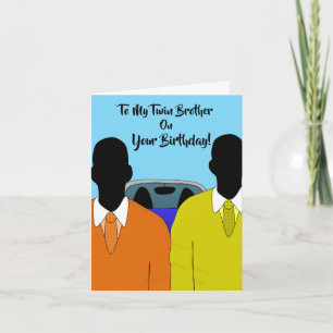 To My Twin On You're Birthday African American Ca Card