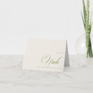 To My Uncle On My Wedding Day Message Card