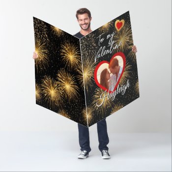 To My Valentine Fireworks Jumbo Card by decor_de_vous at Zazzle