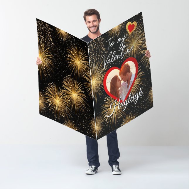 TO MY VALENTINE FIREWORKS JUMBO CARD (In Situ)