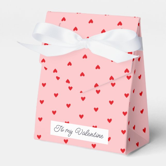 to my Valentine Heart Red pink Favor Boxes (Front Side)