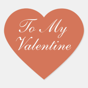 To my valentine Heart Sticker