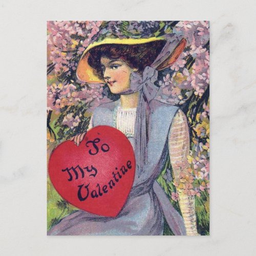 To My Valentine Holiday Postcard