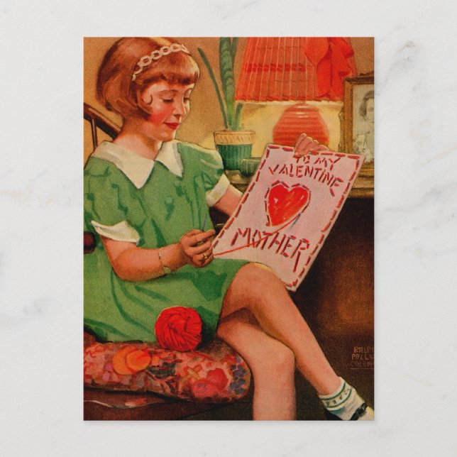 To My Valentine Mother Holiday Postcard (Front)