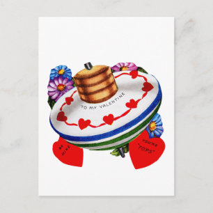 To My Valentine ~ You're Tops! Holiday Postcard