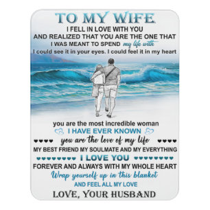 To My Wife Beach Gift, Wife Birthday, Couple Love Door Sign