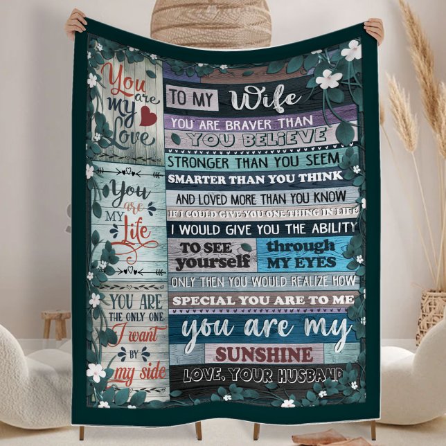 To My Wife Blanket, Love Blanket, Heart (Creator Uploaded)