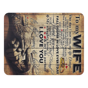 To My Wife Design   Best Anniversary Gift   Door Sign