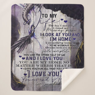 To my Wife Funny Quotes To Wife New Home Gift Sherpa Blanket