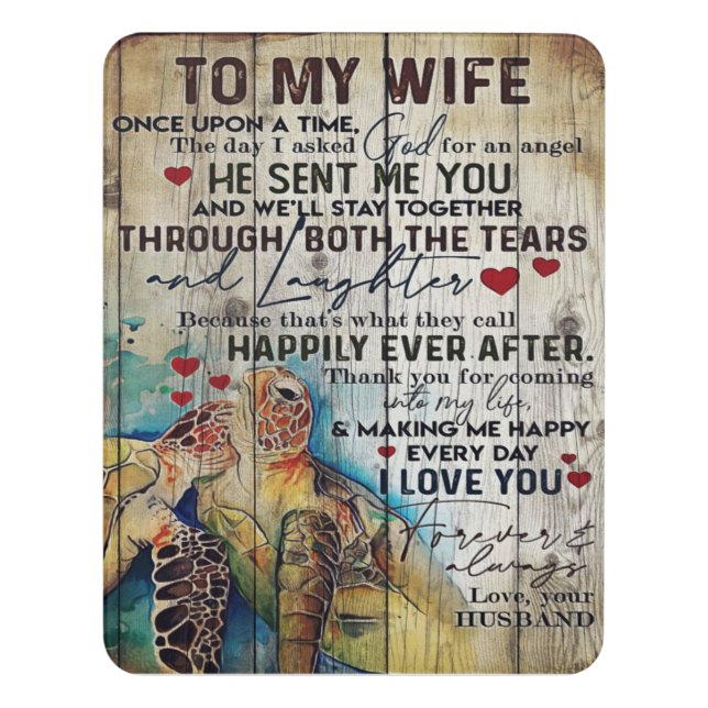 To My Wife Gift | Holiday Funny Gift Door Sign (Contemporary Vert)