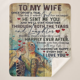 To My Wife Gift Holiday Funny Gift Sherpa Blanket