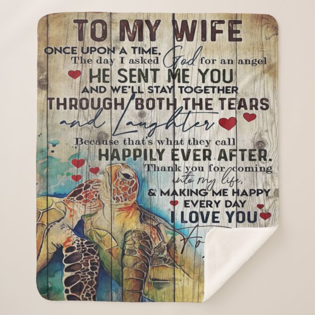 To My Wife Gift | Holiday Funny Gift Sherpa Blanket (Front)