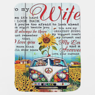 To My Wife Gift Letter For Her Home Decor Baby Blanket