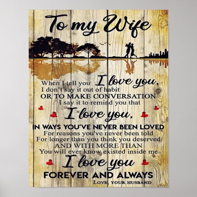 To my wife Gift | Letter To My Husband | Poster (Front)