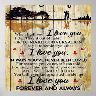 To my wife Gift Letter To My Husband Poster