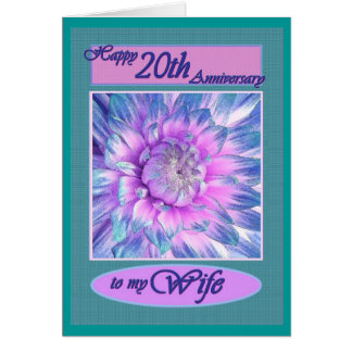 To My Wife - Happy 20th Anniversary Card