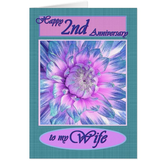 To My Wife   Happy 2nd Anniversary Cards