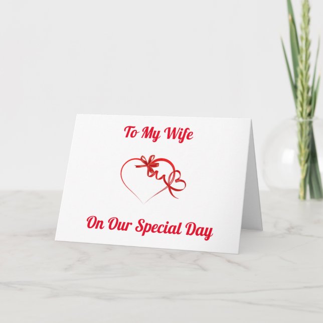 TO MY **WIFE** HAPPY ANNIVERSARY WITH LOVE CARD (Front)
