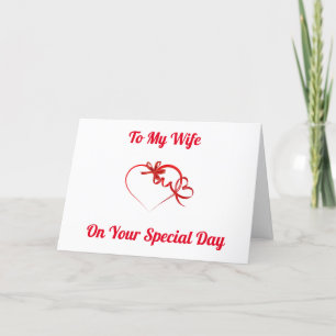 TO MY **WIFE** HAPPY BIRTHDAY WITH LOVE CARD