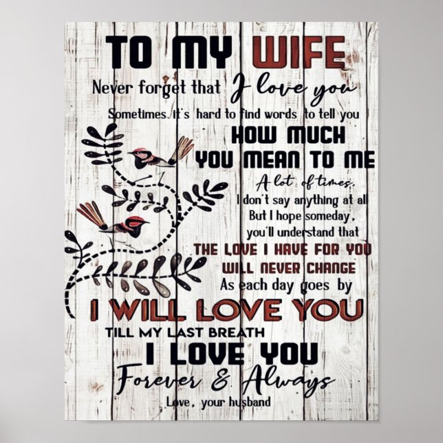 To my Wife | Home Decor Gift | To My Wife Present (Front)