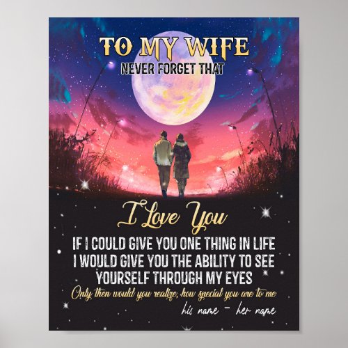 To My Wife  Letter To My Wife Love From Husband Poster
