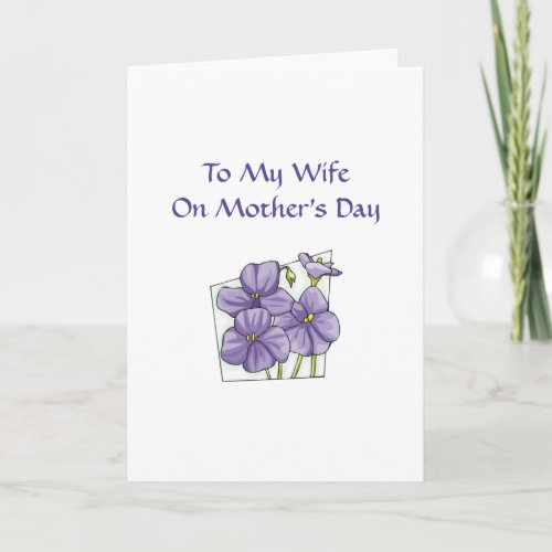 To My Wife Mothers Day Card