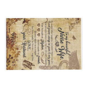 To My Wife Nurse Love Letter Husband Valentine Day Placemat