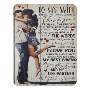 To My Wife Present   Love Quotes Present   Door Sign