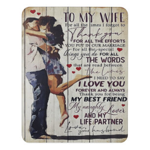 To My Wife Present Love Quotes Present Door Sign