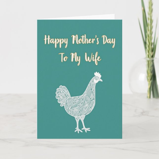 To My Wife Teal Fowl Card (Front)