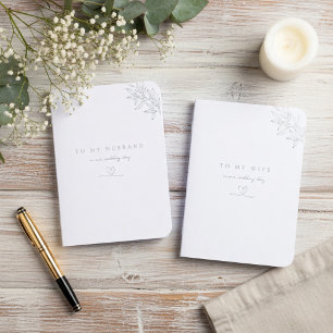 To My Wife & To My Husband Wedding Foil Vow Books