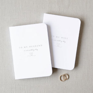 To My Wife & To My Husband Wedding Foil Vow Books