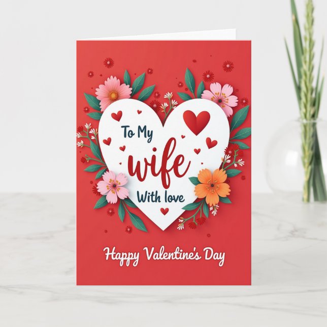 To My Wife Valentines Day Card (Front)
