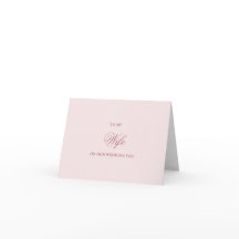 To My Wife, Wedding Day Cards