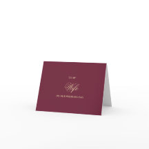 To My Wife, Wedding Day Cards