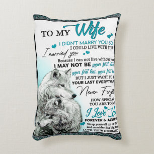 To My Wolf Wife Birthday Gift, Couple Wedding Gift Accent Pillow