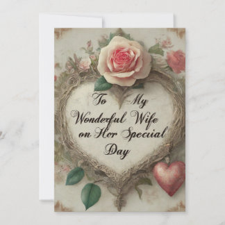 “To My Wonderful wife on her special day" Holiday Card