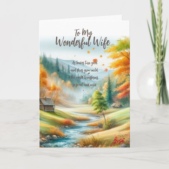 To My Wonderful Wife....  Thank You Card (Front)